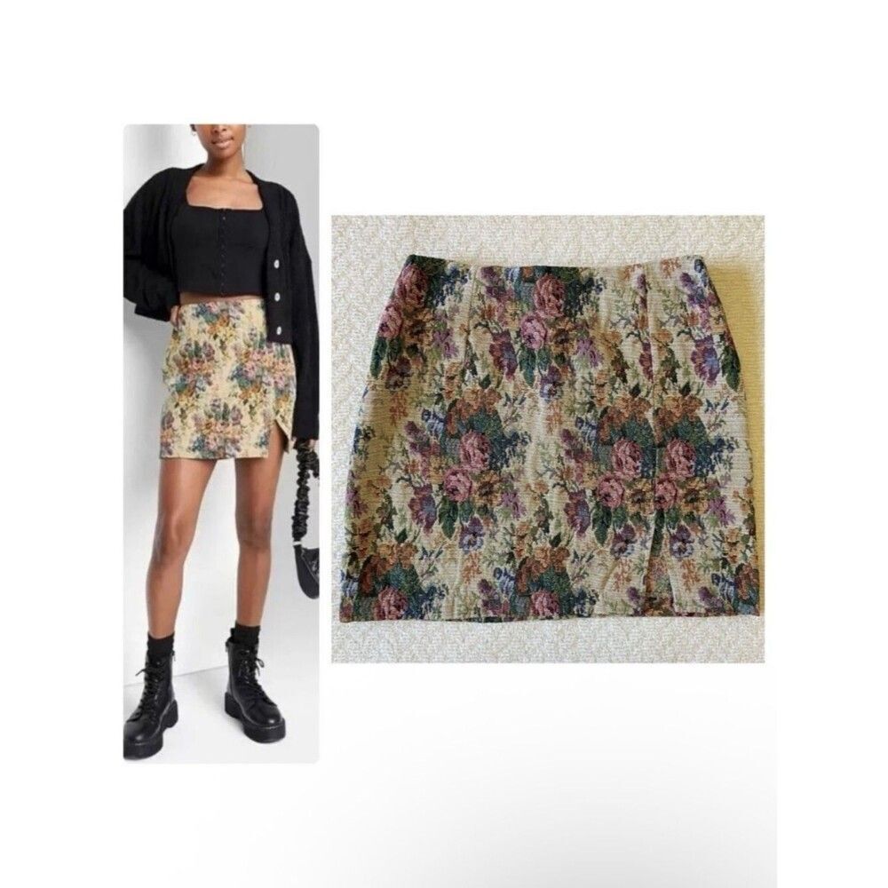 Wild Fable Floral Jacquard Mini Skirt